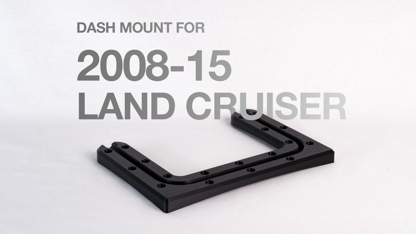 Toyota land cruiser (200 series) phone mount guide 4 Land Cruiser 200 dash mount – front installed view